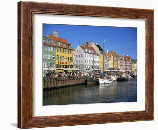 Waterfront District, Nyhavn, Copenhagen, Denmark, Scandinavia, Europe-Gavin Hellier-Framed Photographic Print