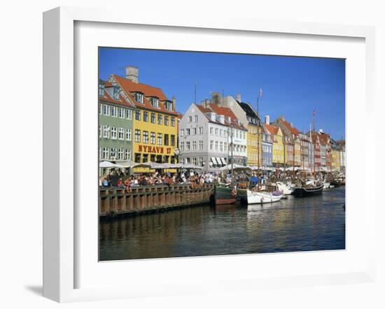 Waterfront District, Nyhavn, Copenhagen, Denmark, Scandinavia, Europe-Gavin Hellier-Framed Photographic Print