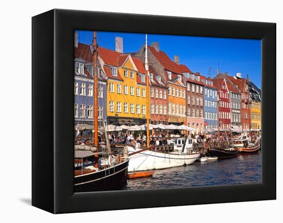 Waterfront District, Nyhavn, Copenhagen, Denmark, Scandinavia, Europe-Gavin Hellier-Framed Premier Image Canvas