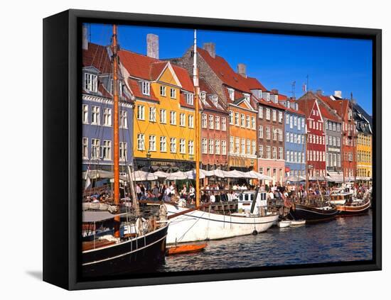 Waterfront District, Nyhavn, Copenhagen, Denmark, Scandinavia, Europe-Gavin Hellier-Framed Premier Image Canvas