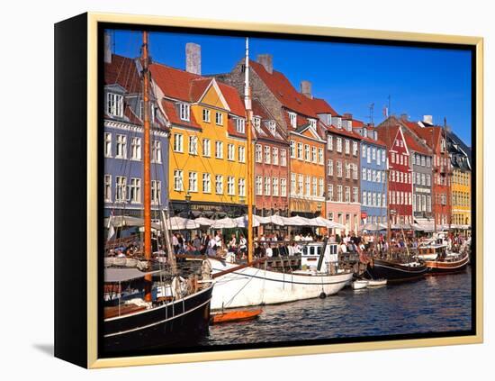 Waterfront District, Nyhavn, Copenhagen, Denmark, Scandinavia, Europe-Gavin Hellier-Framed Premier Image Canvas