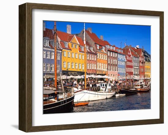 Waterfront District, Nyhavn, Copenhagen, Denmark, Scandinavia, Europe-Gavin Hellier-Framed Photographic Print