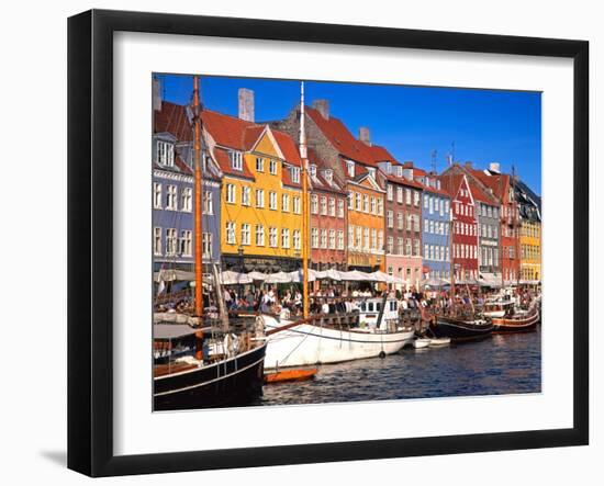 Waterfront District, Nyhavn, Copenhagen, Denmark, Scandinavia, Europe-Gavin Hellier-Framed Photographic Print