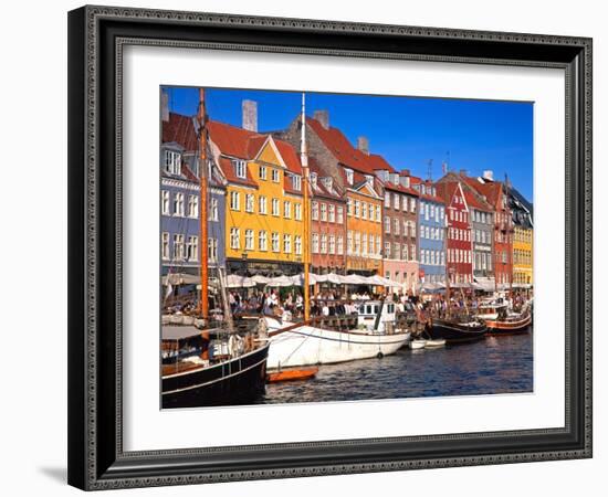 Waterfront District, Nyhavn, Copenhagen, Denmark, Scandinavia, Europe-Gavin Hellier-Framed Photographic Print