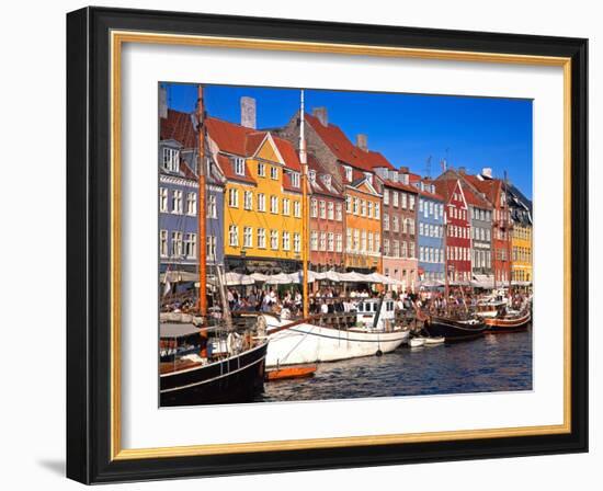 Waterfront District, Nyhavn, Copenhagen, Denmark, Scandinavia, Europe-Gavin Hellier-Framed Photographic Print