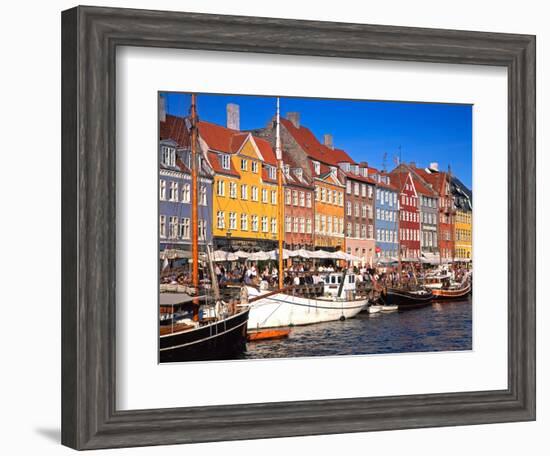 Waterfront District, Nyhavn, Copenhagen, Denmark, Scandinavia, Europe-Gavin Hellier-Framed Photographic Print