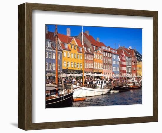 Waterfront District, Nyhavn, Copenhagen, Denmark, Scandinavia, Europe-Gavin Hellier-Framed Photographic Print