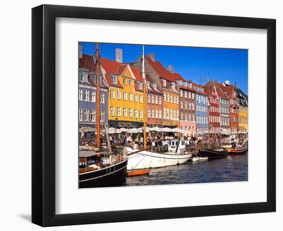 Waterfront District, Nyhavn, Copenhagen, Denmark, Scandinavia, Europe-Gavin Hellier-Framed Photographic Print