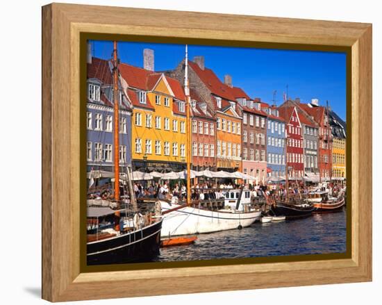 Waterfront District, Nyhavn, Copenhagen, Denmark, Scandinavia, Europe-Gavin Hellier-Framed Premier Image Canvas