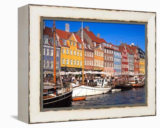 Waterfront District, Nyhavn, Copenhagen, Denmark, Scandinavia, Europe-Gavin Hellier-Framed Premier Image Canvas