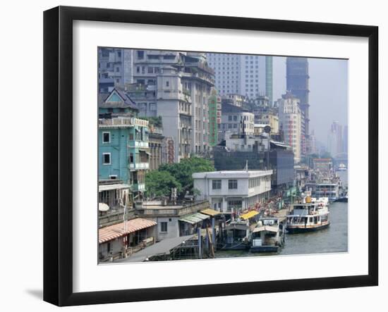 Waterfront, Guangzhou (Canton), China, Asia-Tim Hall-Framed Photographic Print