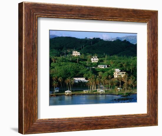 Waterfront Houses, Inarajan, Guam-John Elk III-Framed Photographic Print