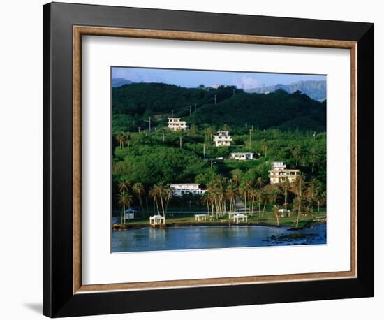 Waterfront Houses, Inarajan, Guam-John Elk III-Framed Photographic Print