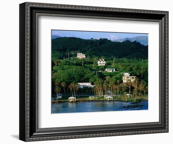 Waterfront Houses, Inarajan, Guam-John Elk III-Framed Photographic Print