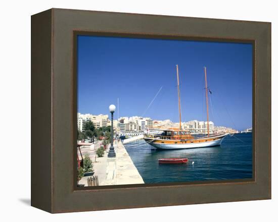 Waterfront of Sliema, Malta-Peter Thompson-Framed Premier Image Canvas