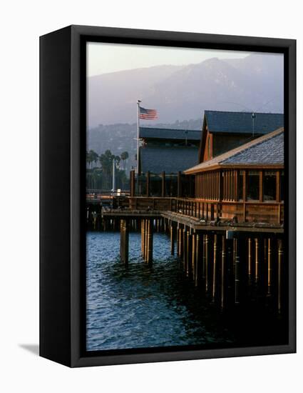 Waterfront Restaurant, Stern's Wharf, Santa Barbara, California-Savanah Stewart-Framed Premier Image Canvas