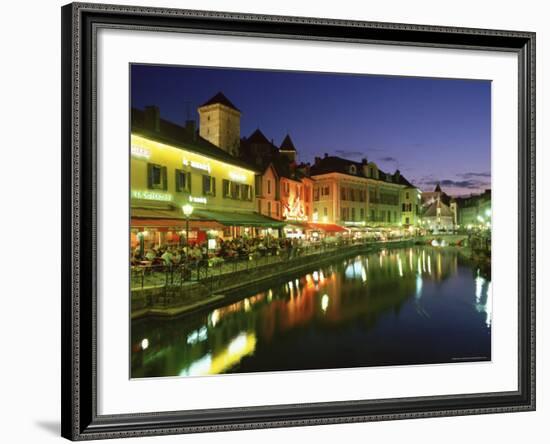 Waterfront Restaurants, Annecy, Haute Savoie, France, Europe-Gavin Hellier-Framed Photographic Print