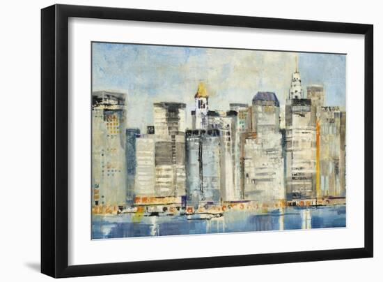 Waterfront Skyline-Jill Martin-Framed Art Print