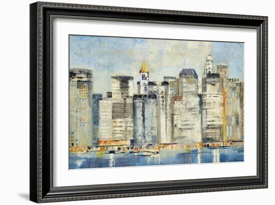 Waterfront Skyline-Jill Martin-Framed Art Print