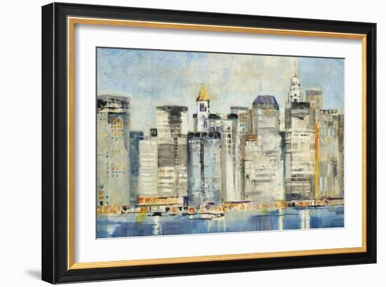 Waterfront Skyline-Jill Martin-Framed Art Print