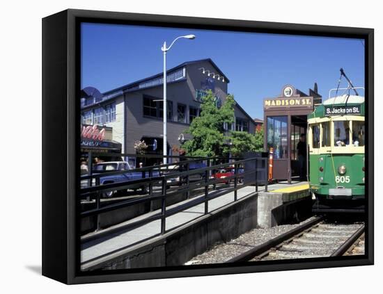 Waterfront Streetcar, Seattle, Washington, USA-Jamie & Judy Wild-Framed Premier Image Canvas