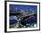 Waterfront View at Night, Washington, USA-William Sutton-Framed Photographic Print