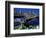 Waterfront View at Night, Washington, USA-William Sutton-Framed Photographic Print