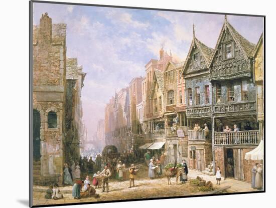 Watergate Street, Looking Towards Eastgate, Chester, c.1870-Louise J. Rayner-Mounted Giclee Print