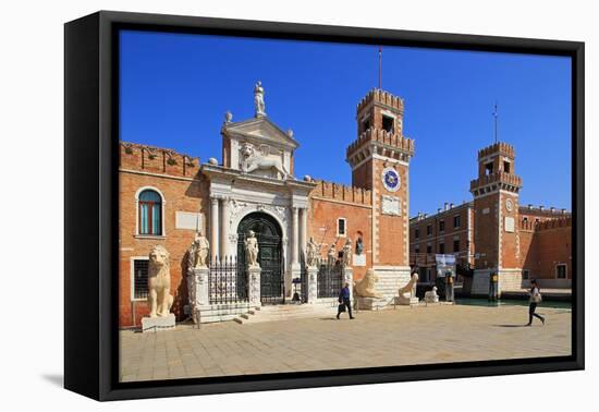 Watergate to the Arsenal of Venice, Venice, UNESCO World Heritage Site, Veneto, Italy, Europe-Hans-Peter Merten-Framed Premier Image Canvas