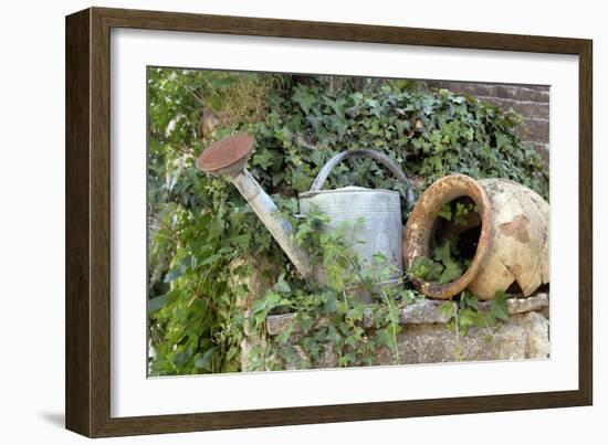 Watering Can And Broken Pot-Tony Craddock-Framed Photographic Print