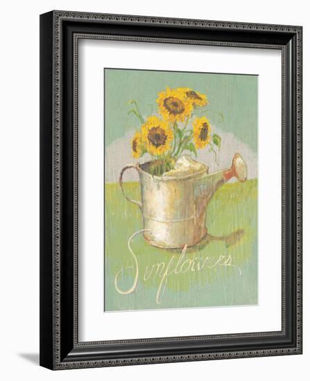 Watering Can with Sunflowers-Thomas LaDuke-Framed Art Print