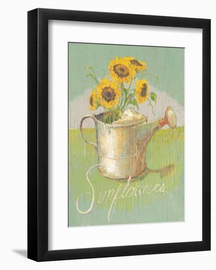 Watering Can with Sunflowers-Thomas LaDuke-Framed Art Print