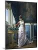 Watering Flowers-Auguste Toulmouche-Mounted Giclee Print