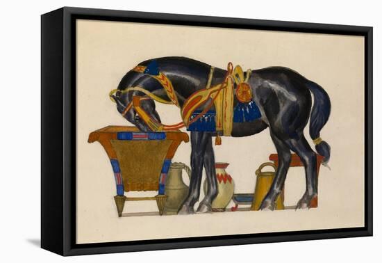 Watering Horse-Léon Bakst-Framed Premier Image Canvas