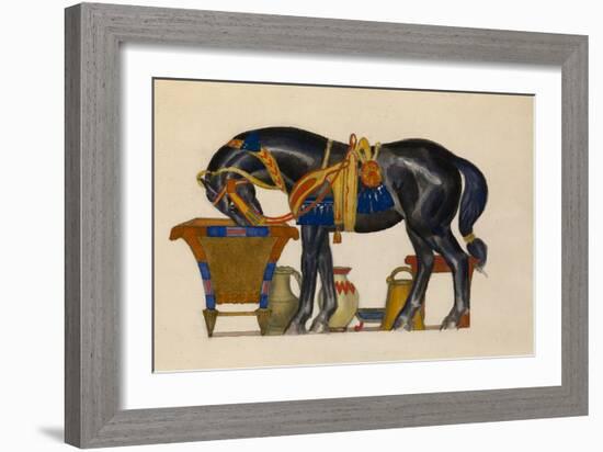 Watering Horse-Léon Bakst-Framed Giclee Print