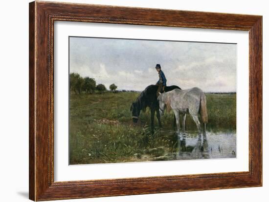 Watering Horses, 1871-Anton Mauve-Framed Giclee Print