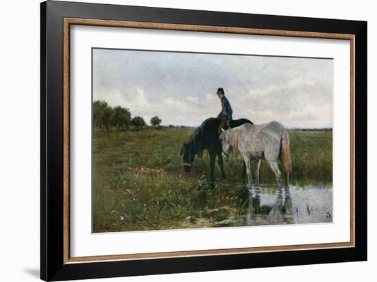 Watering Horses, 1871-Anton Mauve-Framed Giclee Print