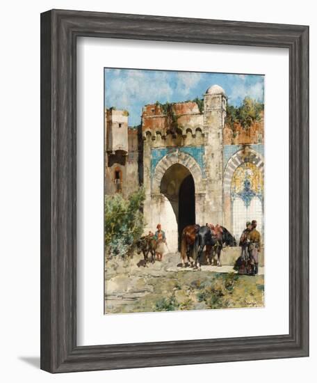 Watering the Horses, 1880-Alberto Pasini-Framed Giclee Print