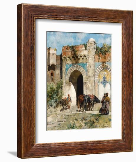 Watering the Horses, 1880-Alberto Pasini-Framed Giclee Print