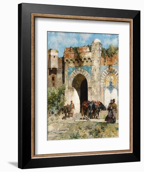 Watering the Horses, 1880-Alberto Pasini-Framed Giclee Print