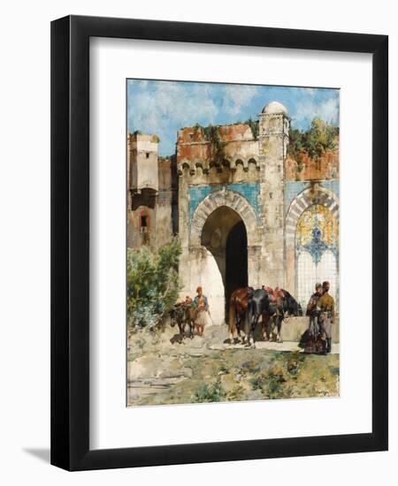 Watering the Horses, 1880-Alberto Pasini-Framed Giclee Print