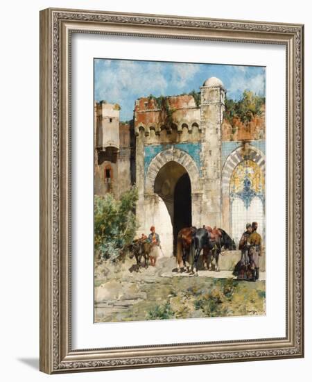 Watering the Horses, 1880-Alberto Pasini-Framed Giclee Print