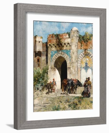 Watering the Horses, 1880-Alberto Pasini-Framed Giclee Print