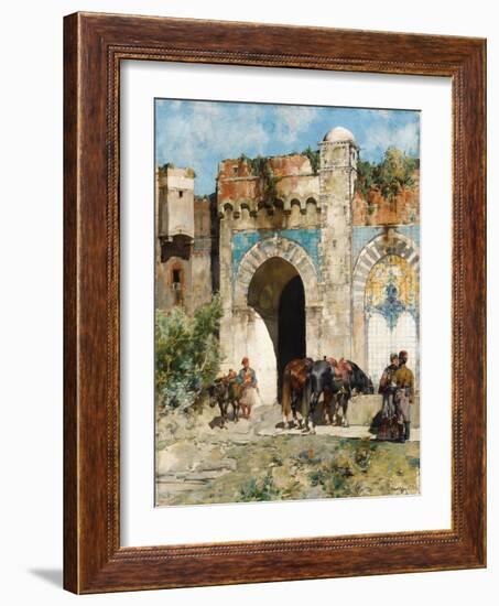 Watering the Horses, 1880-Alberto Pasini-Framed Giclee Print