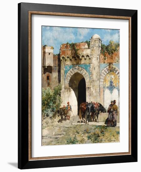 Watering the Horses, 1880-Alberto Pasini-Framed Giclee Print