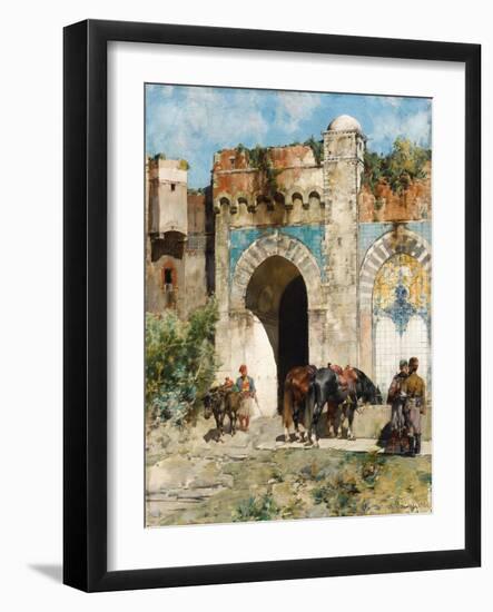 Watering the Horses, 1880-Alberto Pasini-Framed Giclee Print