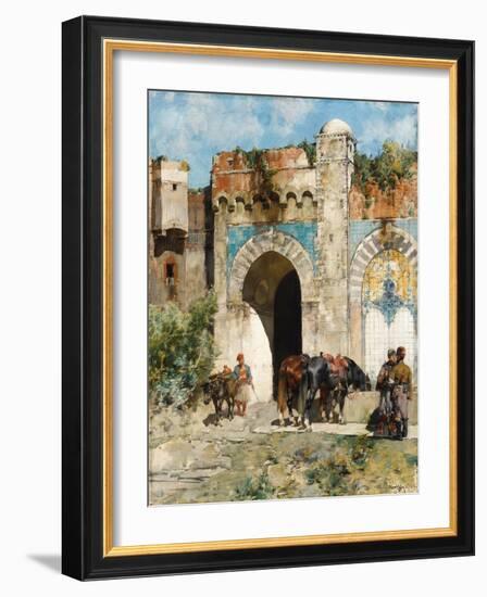 Watering the Horses, 1880-Alberto Pasini-Framed Giclee Print