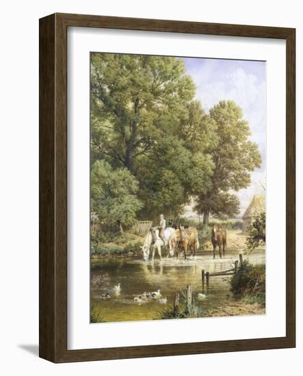 Watering the Horses-Myles Birket Foster-Framed Giclee Print