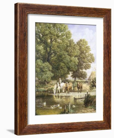 Watering the Horses-Myles Birket Foster-Framed Giclee Print