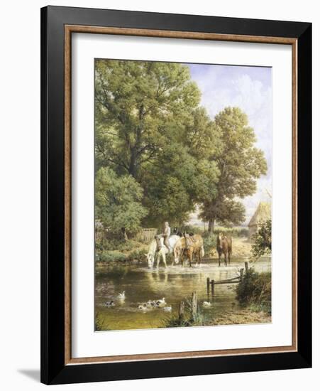Watering the Horses-Myles Birket Foster-Framed Giclee Print